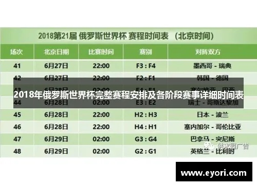 世界杯俄罗斯站赛程及比赛时间表-第2张图片-www.211178.com_果博福布斯