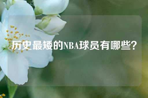 历史最矮的NBA球员有哪些？