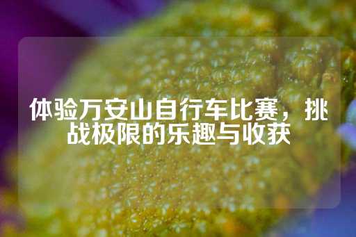 体验万安山自行车比赛，挑战极限的乐趣与收获