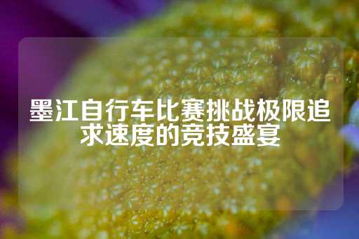 墨江自行车比赛挑战极限追求速度的竞技盛宴